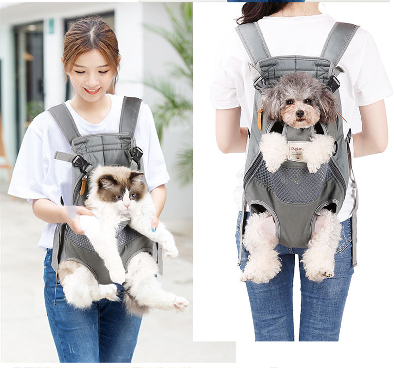 Pets Striped Canvas Carrier Backpack