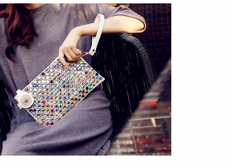 Womn's Colorful Crystals Evening Bag